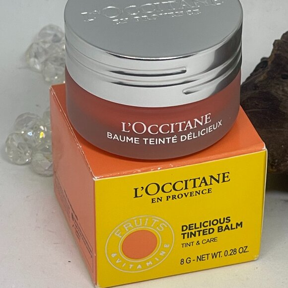 L'Occitane En Provence Delicious Tinted Lip Balm - 010 Carrot Fizz - New in Box - Picture 2 of 5